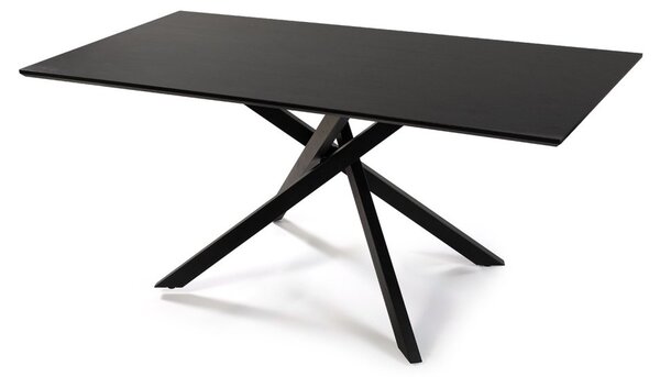 Vikio Jídelní set pro 4 osoby 180x90 cm černý, krémová látka VJS208-4K