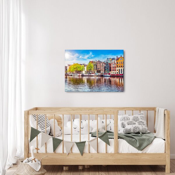 Obraz - Tančící domy, Amsterdam (70x50 cm)