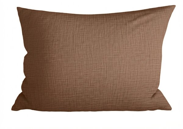Mušelínový povlak na polštář MUSSARI 70x90 cm, světle hnědý
