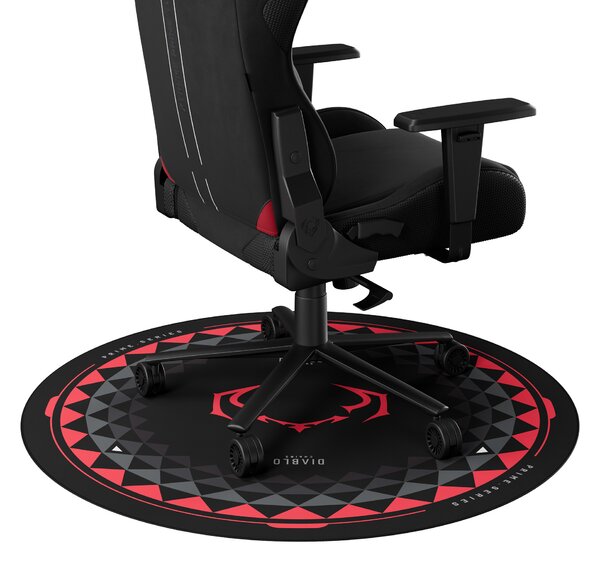Herní protiskluzová podložka pod židli Diablo Chairs, Černo-Červená