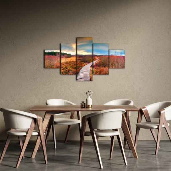 Obraz - Podzimní cesta krajinou (125x70 cm)