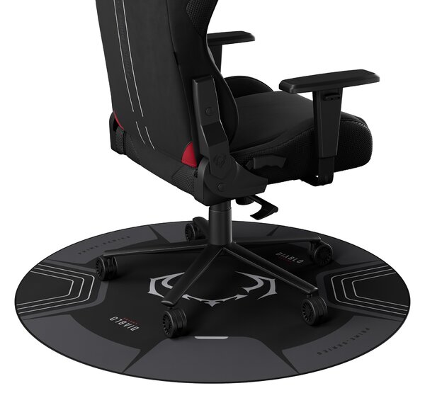 Herní protiskluzová podložka pod křeslo Diablo Chairs, černo-šedá