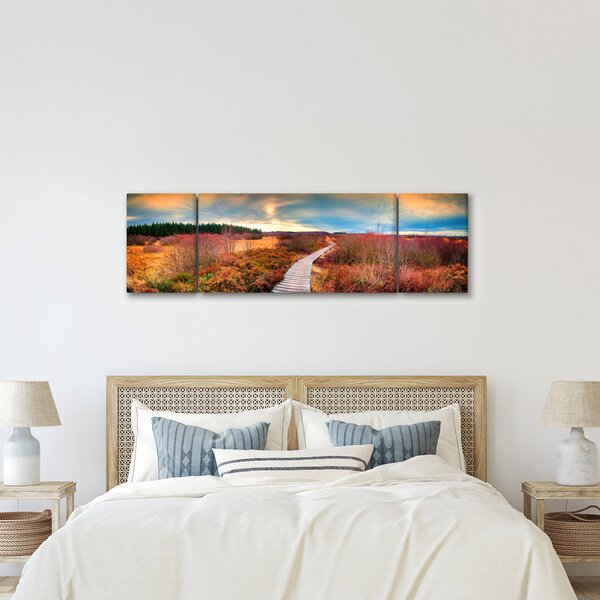 Obraz - Podzimní cesta krajinou (170x50 cm)