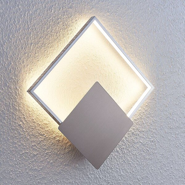 Lindby Nástěnné LED svítidlo Anays, 32 cm x cm, chrom/čiré provedení, Čirá / transparetní, Obývací pokoj / jídelna, Plast, Moderní