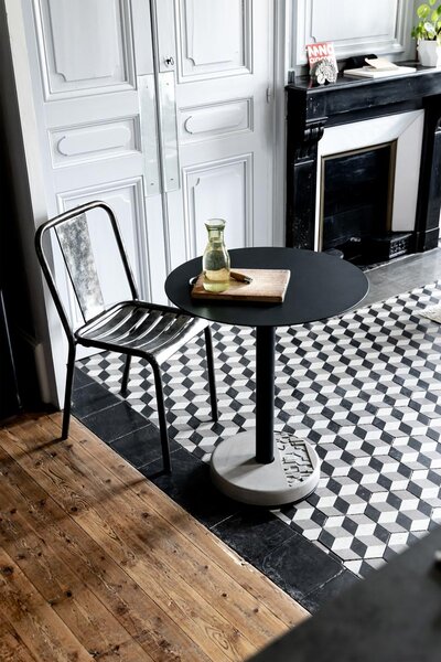 Lyon Beton jídelní stoly Donut Round Bistro Table In Black
