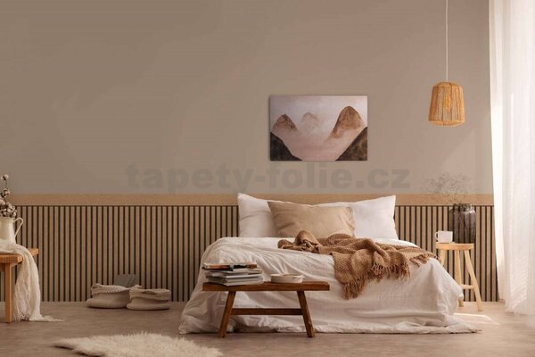 Vliesové fototapety - stěnový panel 39744-4, rozměr 500 cm x 106 cm, lamely dub hnědý, A.S. Création
