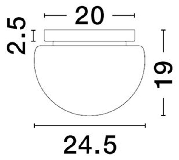 Nova Luce Ebony E27 skleněné stropní svítidlo Ø315mm