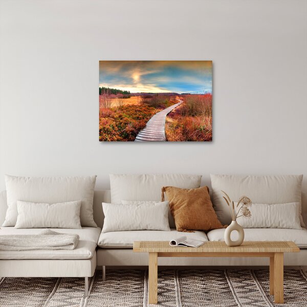 Obraz - Podzimní cesta krajinou (70x50 cm)