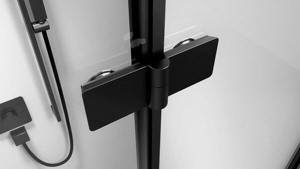 Polysan Polysan, ZOOM BLACK čtvercová sprchová zástěna 700x700mm, rohový vstup, ZL4715BL-02