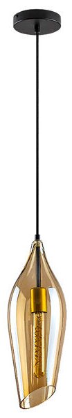 RABALUX 72201 Bellini závěsné svítidlo 1xE27 D140mm černá, jantarová