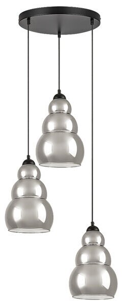 RABALUX 72213 Salvatore závěsné svítidlo 3xE27 D350mm černá, kouřová