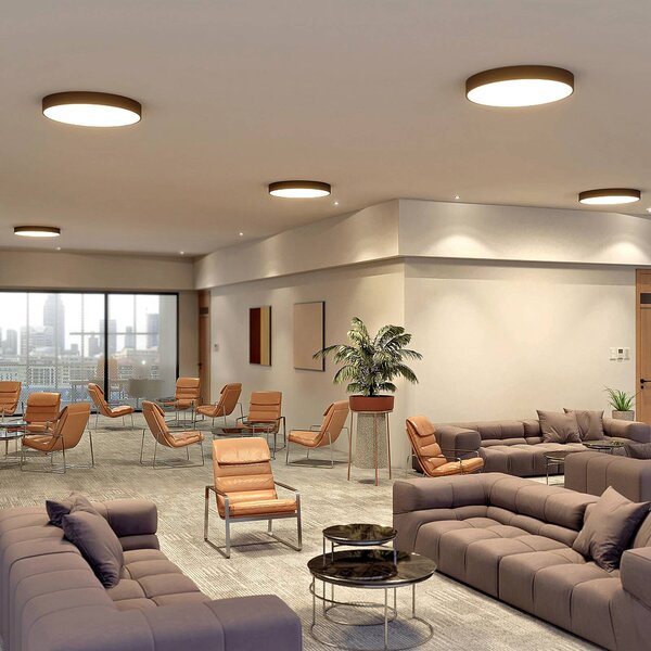 Arcchio LED stropní svítidlo Noabelle, Ø 80 cm, černá, kov, stmívatelný, Černá, Kuchyň, kov, Moderní