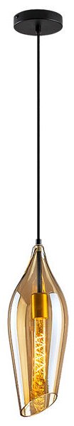 RABALUX 72201 Bellini závěsné svítidlo 1xE27 D140mm černá, jantarová