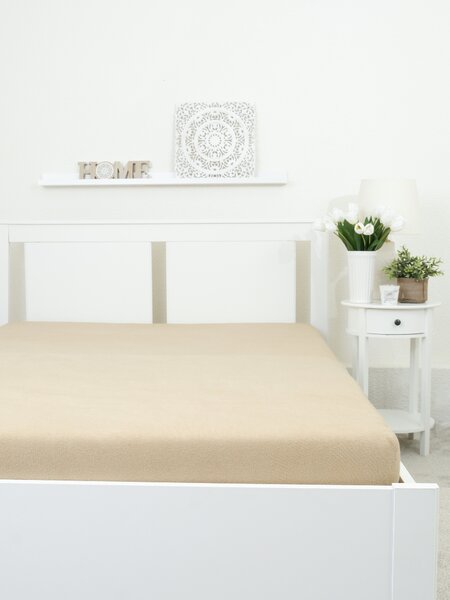 Froté prostěradlo do postýlky 60 × 120 cm - béžová