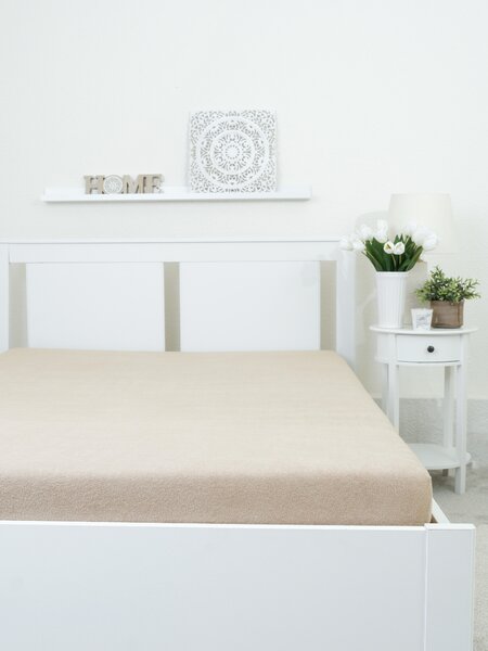 Froté prostěradlo do postýlky 60 × 120 cm - přírodní