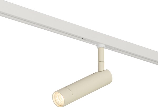 Moderní bodové svítidlo béžové s bílou pro jednofázový kolejnicový systém - Slimline Uzzy