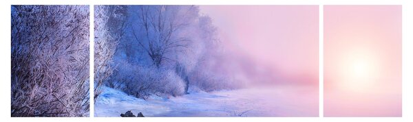 Obraz - Zamrzlá řeka (170x50 cm)