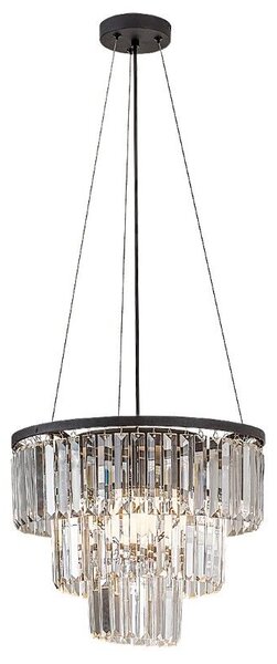 RABALUX 72265 Eloisa závěsné svítidlo D400mm 3xE27 černá, průhledná