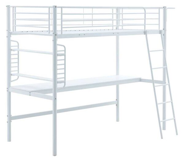 Patrová postel se stolem Joliet 90 x 200 cm, bílá
