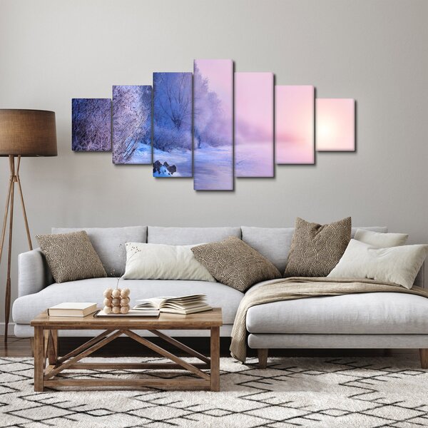 Obraz - Zamrzlá řeka (210x100 cm)