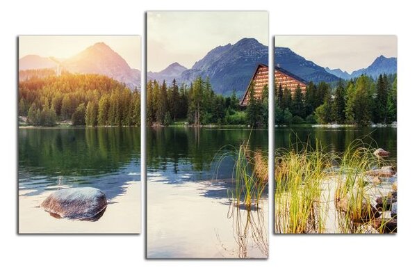 Obraz na plátně Tatry a západ slunce