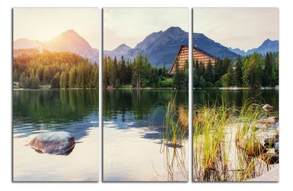 Obraz na plátně Tatry a západ slunce