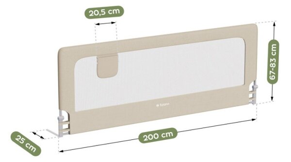 Bezpečnostní zábrana na postel Cover 30 béžová 200 cm
