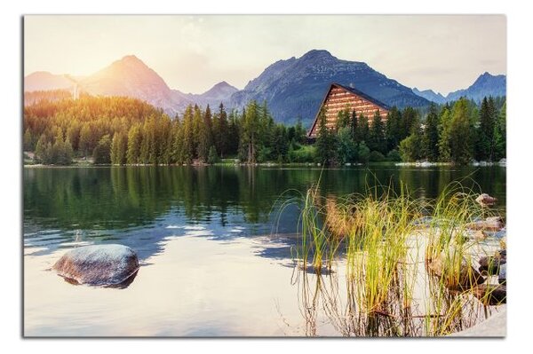 Obraz na plátně Tatry a západ slunce