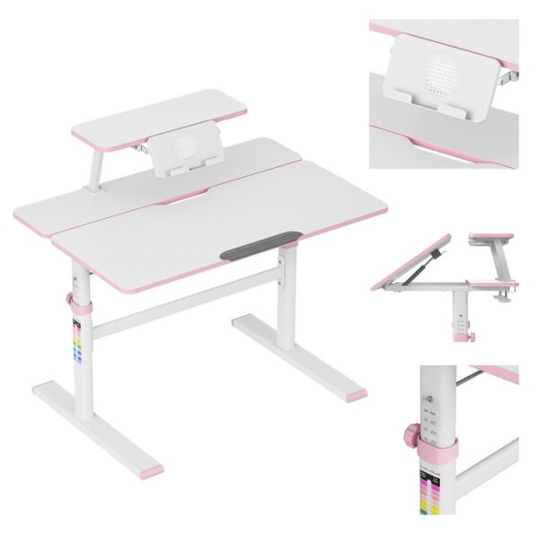 Dětský rostoucí psací stůl Mark Adler Study 3.7 Pink