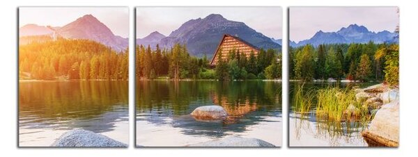Obraz na plátně Tatry a štrbské pleso