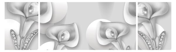 Obraz - Květinová design (170x50 cm)
