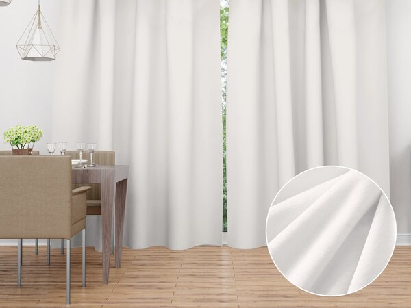 Biante Sametový závěs Velvet Premium SVP-024 Krémově bílý 135x140 cm