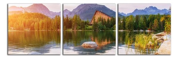 Obraz na plátně Tatry a štrbské pleso