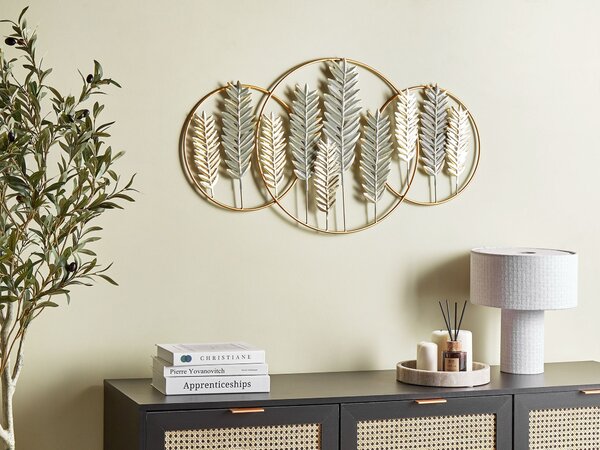 Závěsná ozdoba List COPERNICIUM Kov 50 cm Zlatá