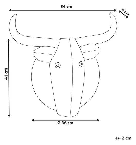Závěsná ozdoba Býk ERBIUM Kov 41 cm Šedá