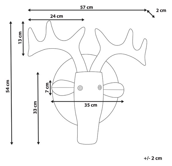 Závěsná ozdoba Býk FLUORINE Kov 54 cm Pestrá