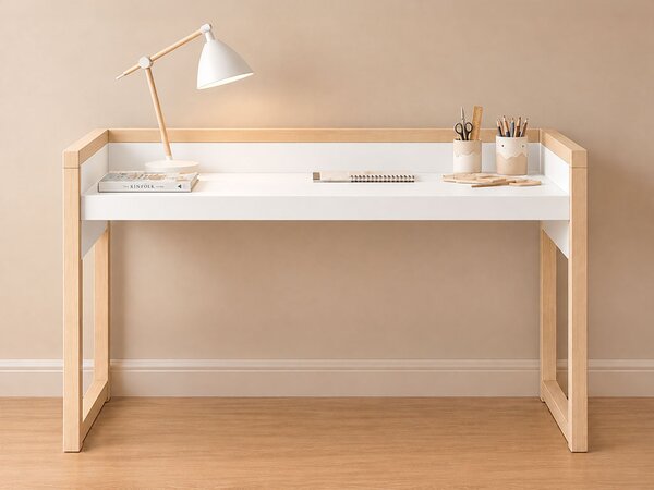 Dětský rostoucí stůl STOLLY se dvěma výškami stolu + ergonomická židle BÉŽOVÁ Zvolte rozměr židle: dítě 119 - 142 cm (výška stolu 71 - 82 cm)