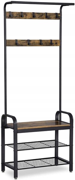 Botník s lavicí Vasagle 72 x 183 x 33,7 cm LOFT INDUSTRIAL