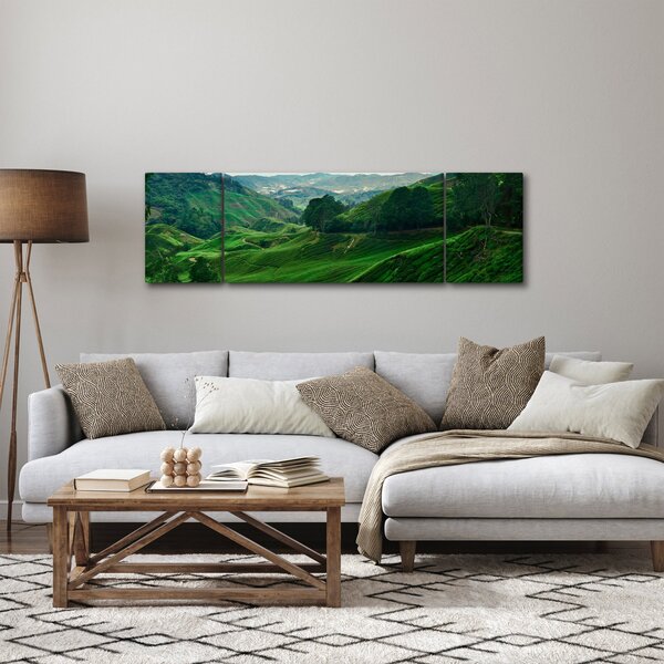 Obraz - Čajové plantáže v Malajsii (170x50 cm)