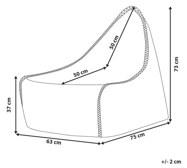 Sedací vak 200 L DROP 63 cm 75 cm Zlatohnědá