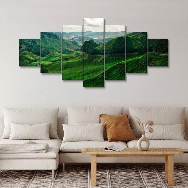 Obraz - Čajové plantáže v Malajsii (210x100 cm)