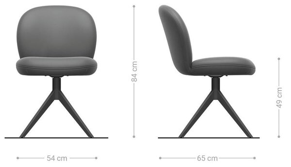 DELIFE Jídelní židle Nube-Flex bouclé bílá křížová podnož široká titanová efektová úprava 360° otočná taštičkové pružiny