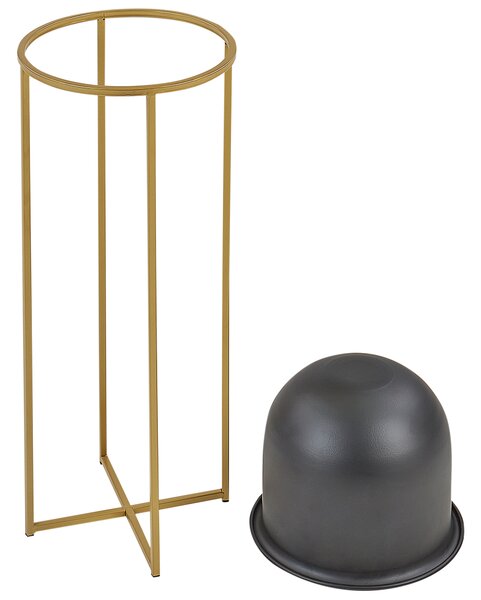 Sada 2 vyvýšených květináčů THUJA Kov 21 cm Černá