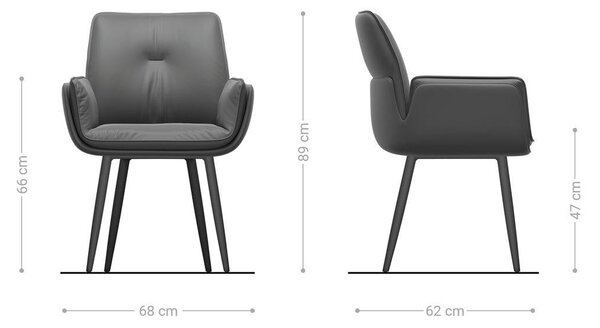 DELIFE Jídelní židle Nela-Flex kombinace materiálů tmavě béžová 4-nohá zúžená černá