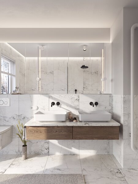 Geberit Variform umyvadlo 55x40 cm obdélníkový na pult bílá lesk 500.779.01.2