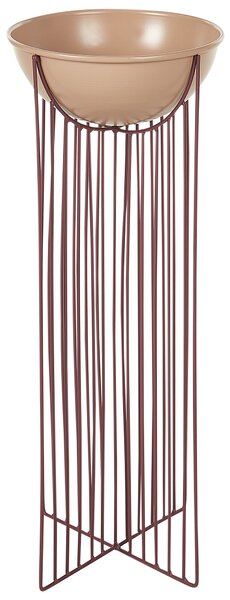 Sada 2 vyvýšených květináčů FICARIA Kov 22 cm Růžová