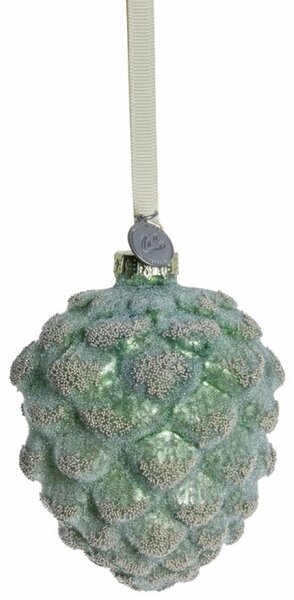 Lene Bjerre Skleněná ozdoba Norille Pinecone - Green LB271