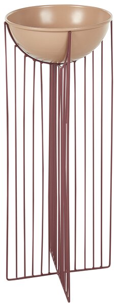 Sada 2 vyvýšených květináčů FICARIA Kov 22 cm Růžová