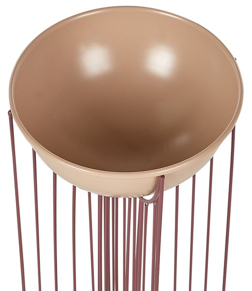 Sada 2 vyvýšených květináčů FICARIA Kov 22 cm Růžová