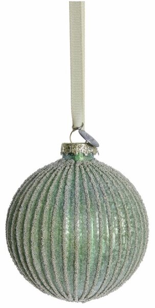 Lene Bjerre Skleněná ozdoba Norille Stripes - Green LB269